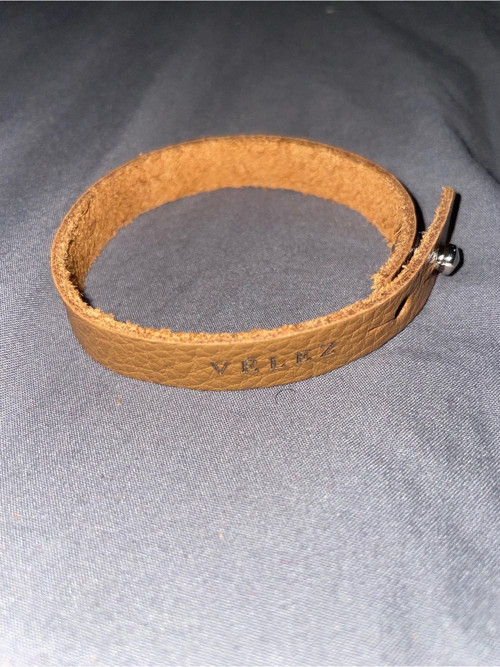 J balvin Velez Tan Leather Wrap Bracelet